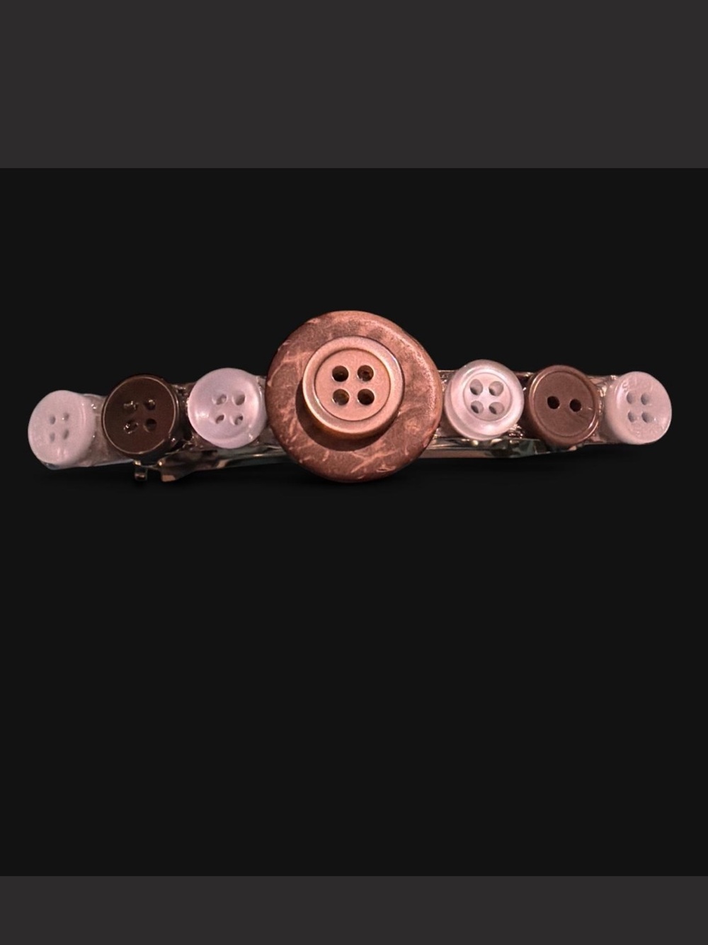 brown & clear hairclip